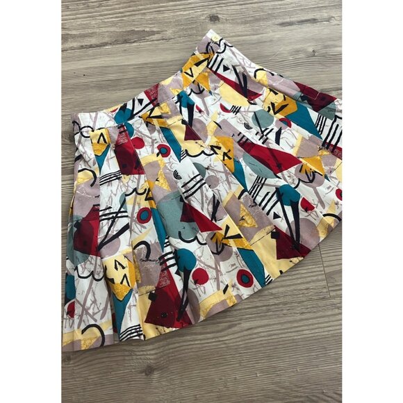 VTG 90s Prince Practice Gear Pleated Tennis Skirt Women’s 6 Abstract Print Retro - Picture 1 of 8